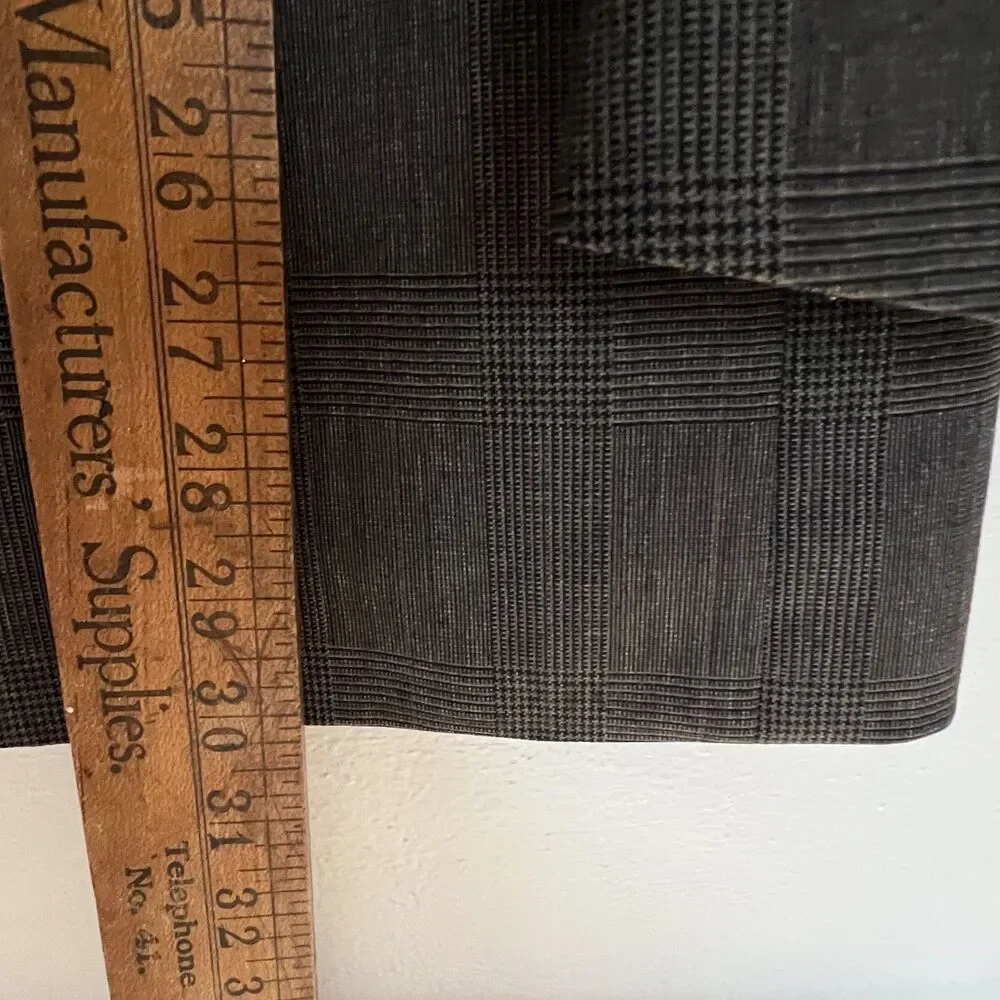Balmain mens sport coat 38R blazer glen plaid brown wool 2 button